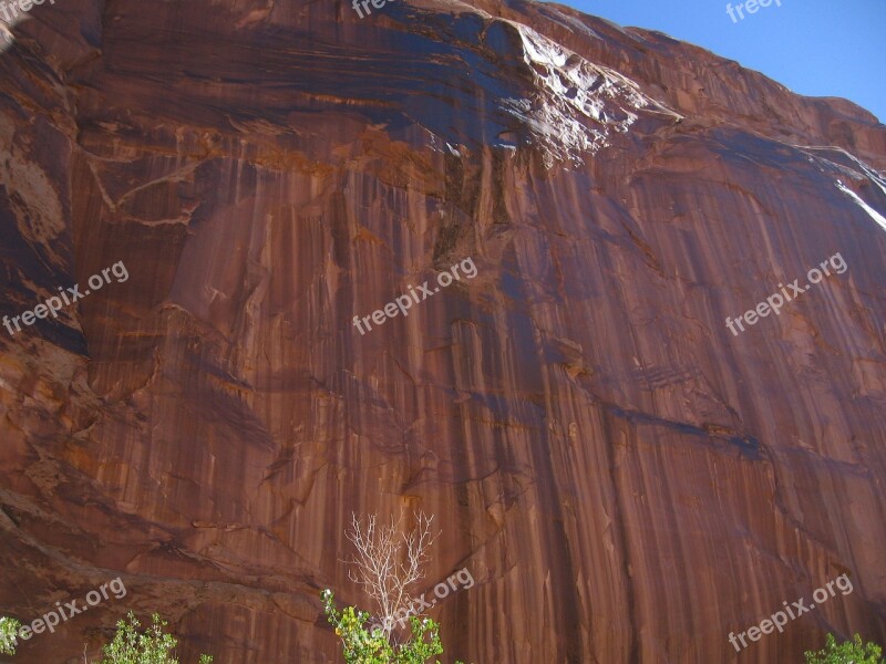 Utah Mountain Mountain-face Cliff Gorge