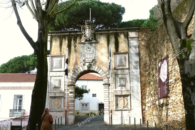 Lisbon Goal Castle Castello Sao Jorge Free Photos