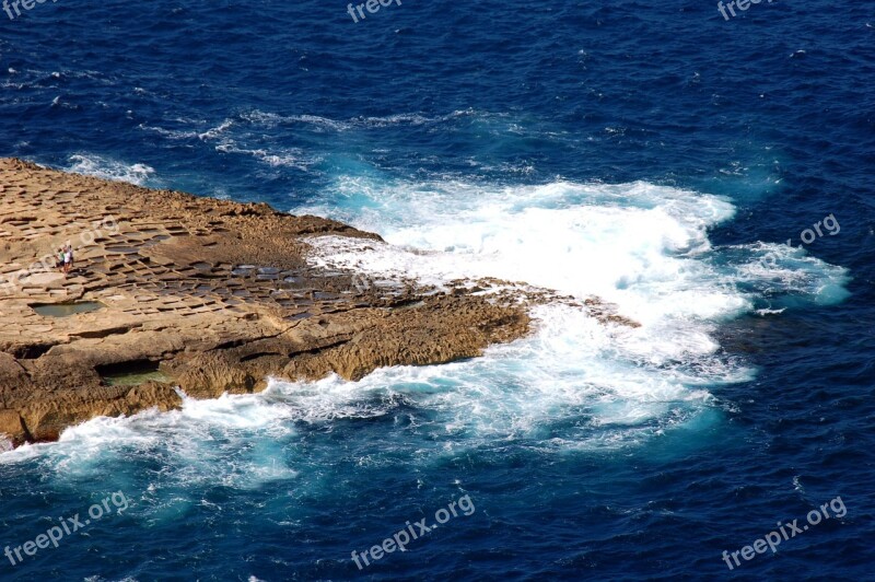 Gozo Malta Sea Coast Rocky Coast