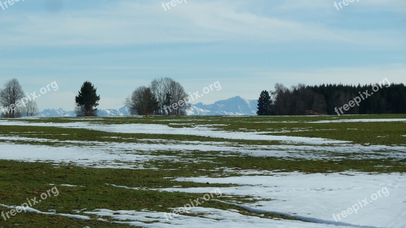 Allgäu Winter Ade Zugspitze Panorama Snow