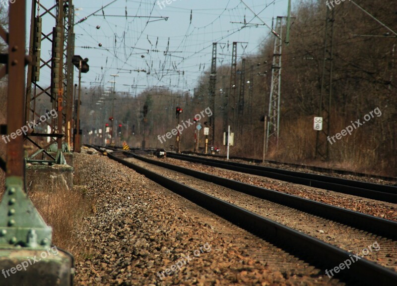 Rails Transport Train Railway Upper Lines