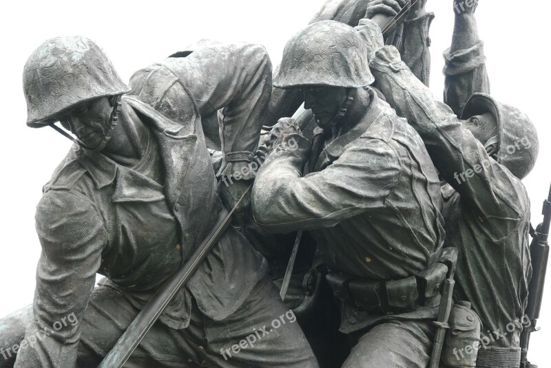 Wo Jima Monument Sculpture Free Photos