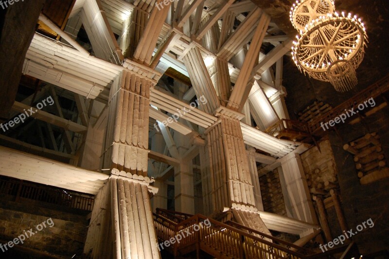 Building The Interior Of The Wood The Ceiling Wieliczka