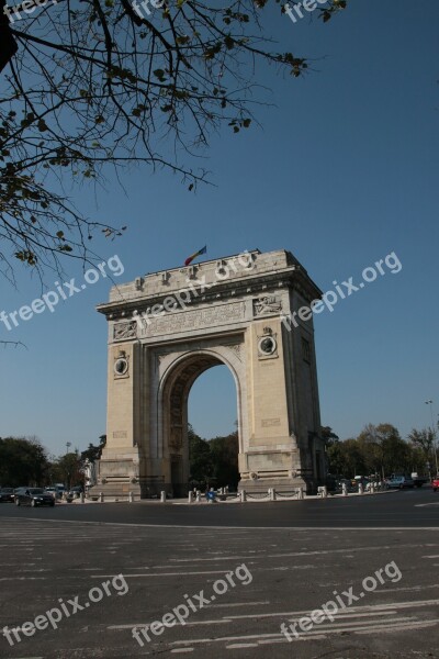 Arch Triumph Bucharest Romania Architecture