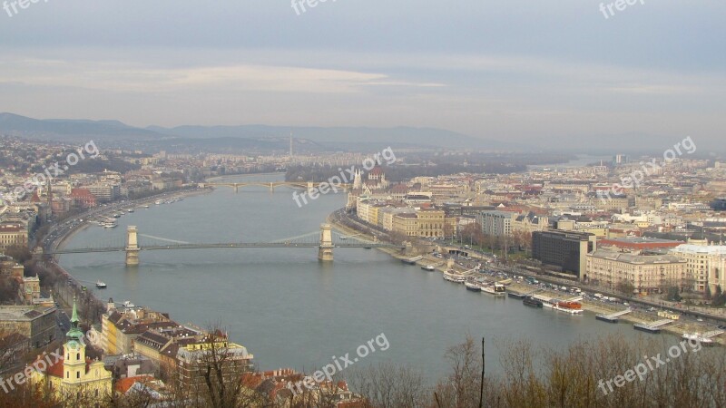 Budapest Hungary City Cities Sky