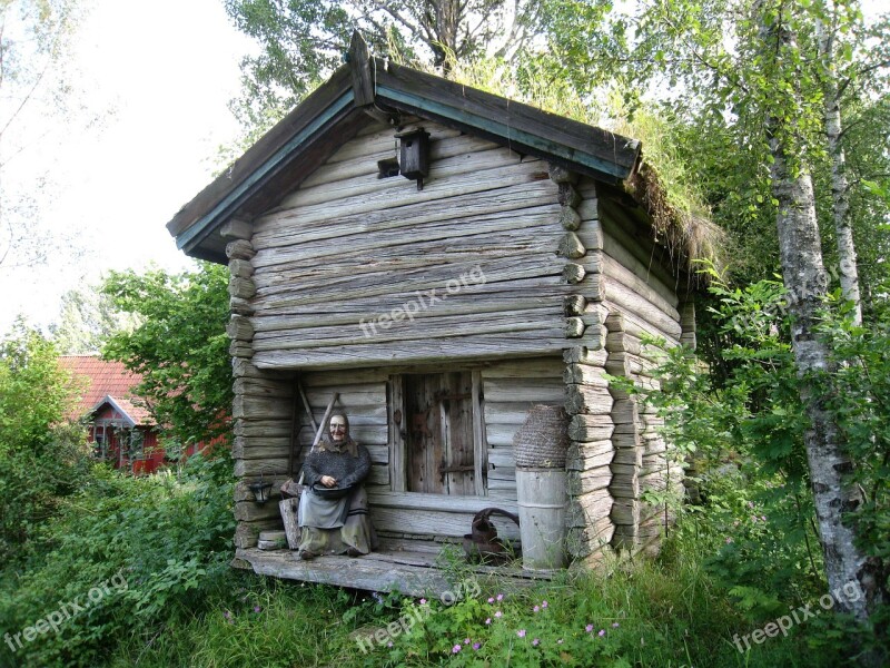 Old Building Woman Tree Summer