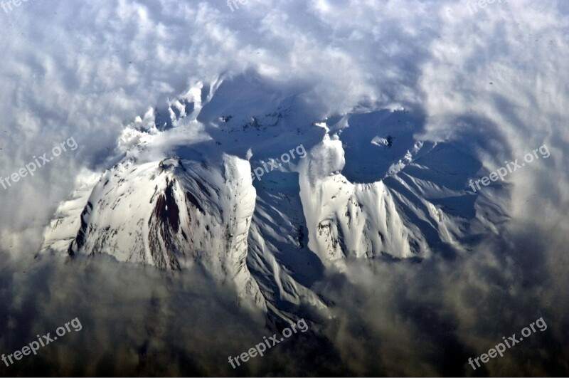 Russia Avachinsky Volcano Mountains Snow Landscape