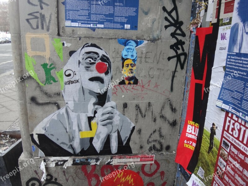 Berlin Graff Graffiti Kreuzberg Clown