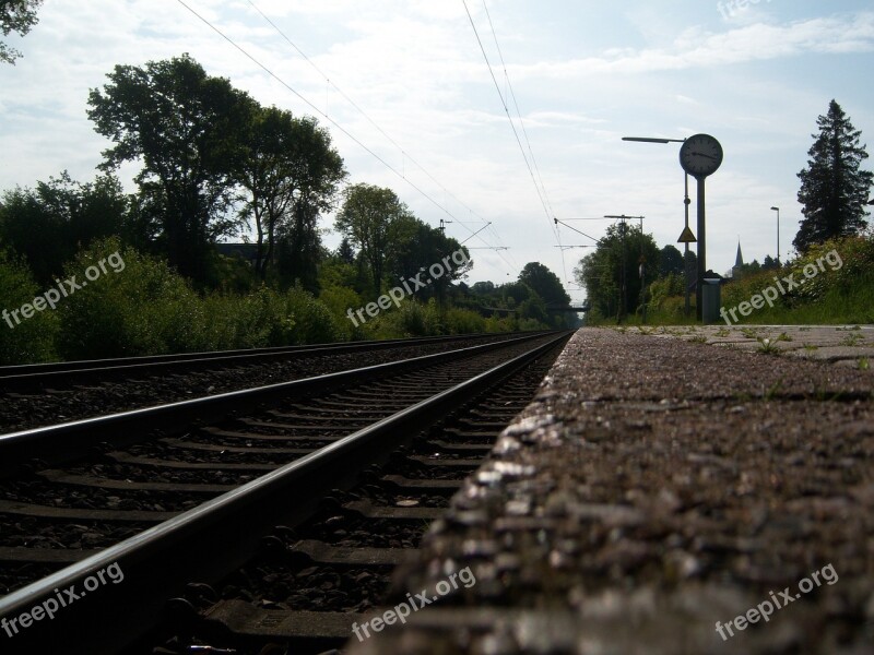 Railway Rails Railway Station Railway Platform Free Photos