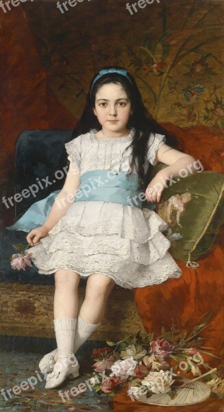 Gyorgy Vastagh Girl Child Portrait Painting