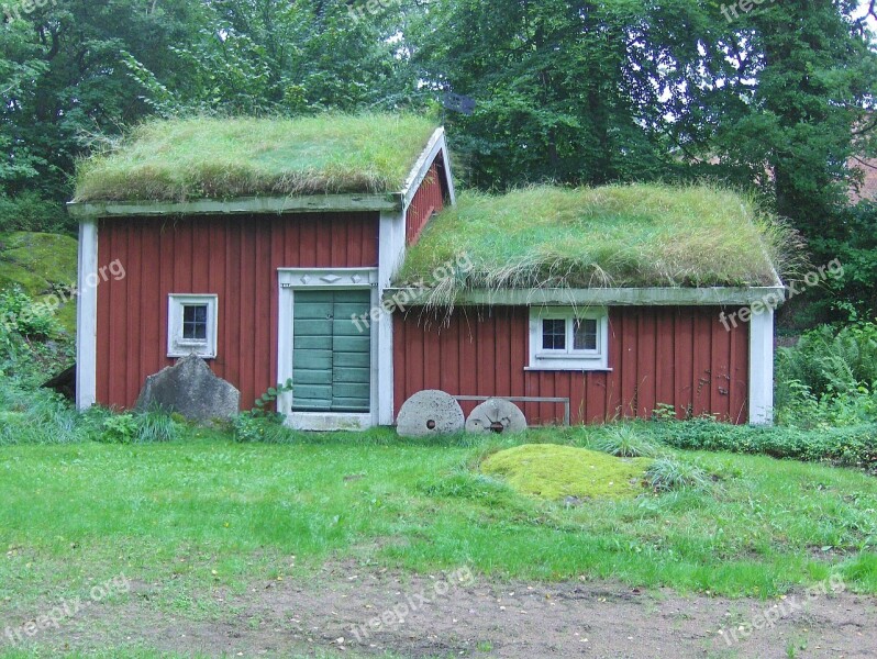 Sweden House Home Building Thatched Roof