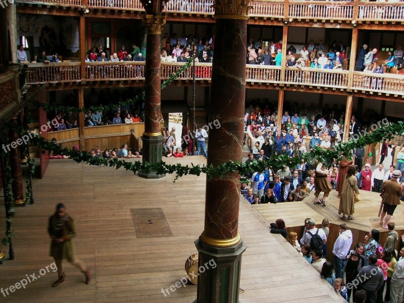 Theatre Stage Crowd People Architecture