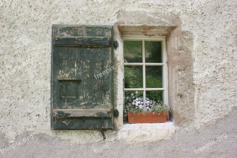 Window Old Shutter Wall Building