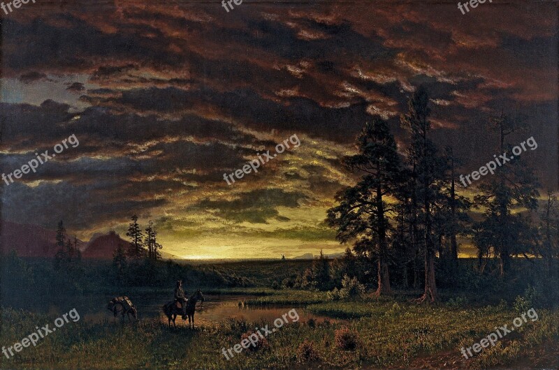 Albert Bierstadt Painting Art Artistic Artistry