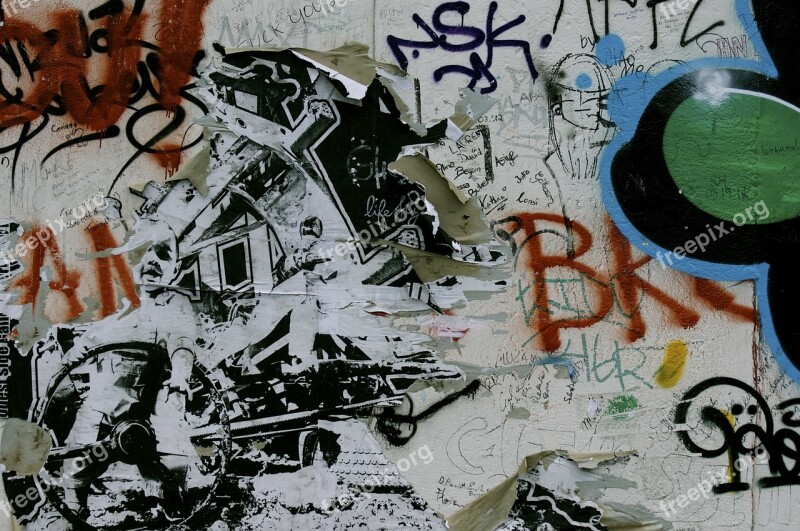 Berlin Wall Sprayer Spray Graffiti Grunge