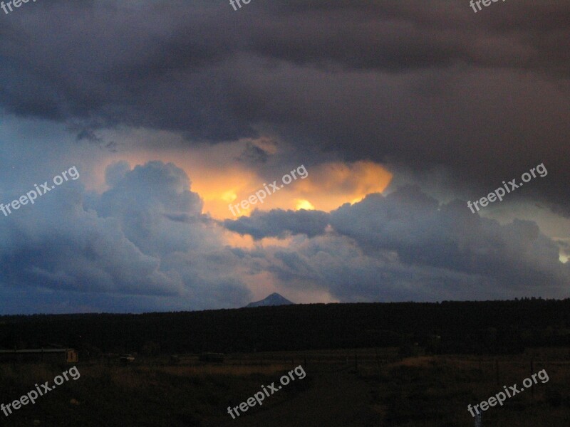 Storm Cloud Storm Clouds Clouds Dusk