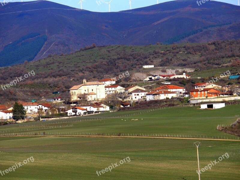 Alava Spain Landscape Village Town