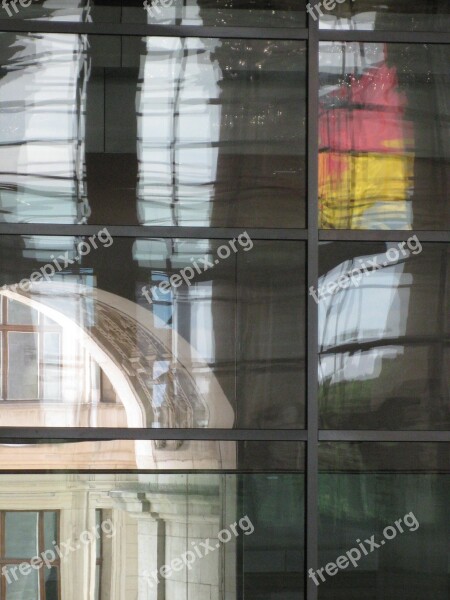 Reichstag Berlin Flag Glass Dome Bundestag