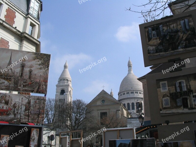 Paris Montmartre Place Du Tertre Painters Free Photos