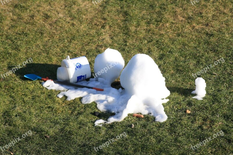 Snow Snowman Snow Melt Free Photos