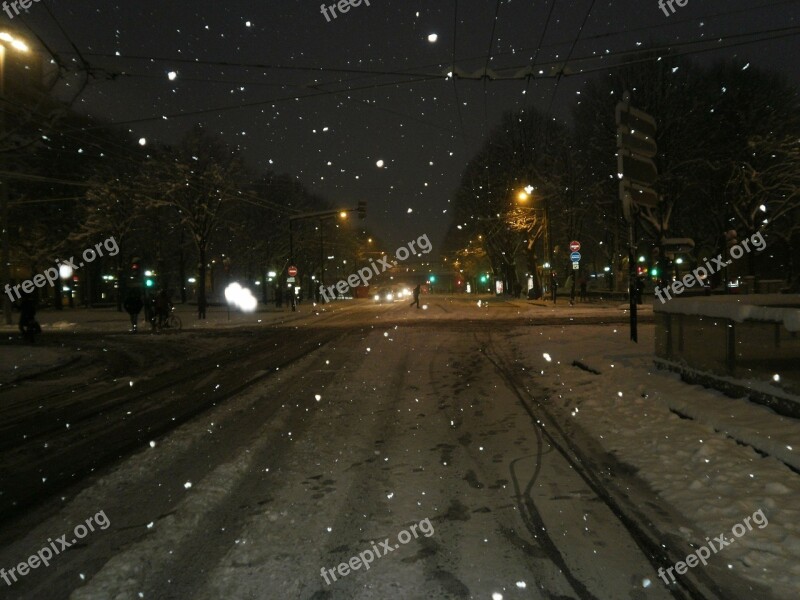 Lyon France Sky Winter Snow