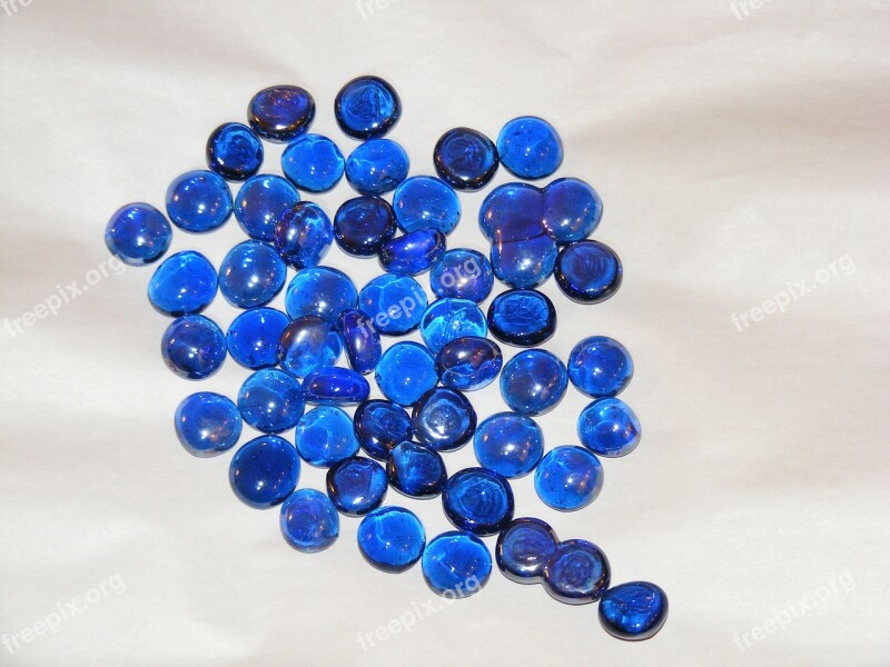 Blue Orange Ornamental Stones White