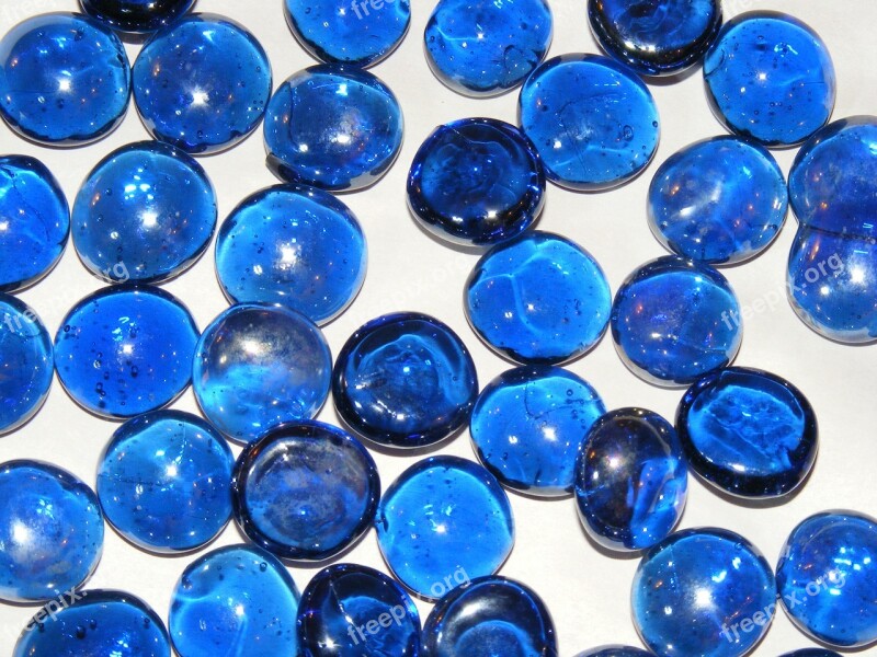 Blue Orange Ornamental Stones White