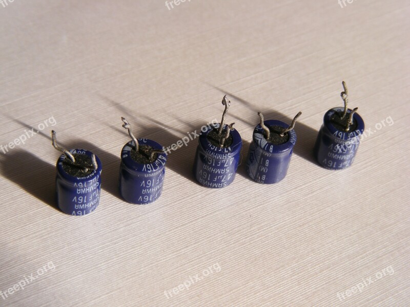 Cap Capacitor Electric Electrolytic Electronics