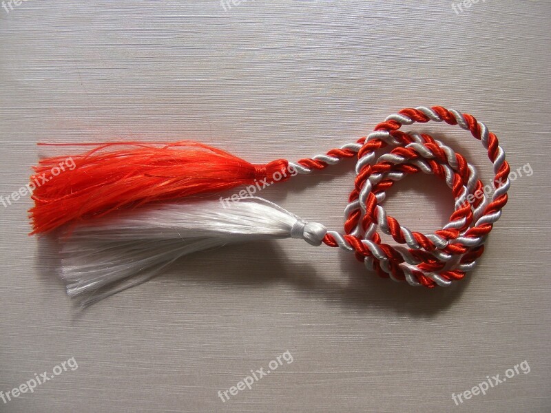 Martisor Red Rope White Objects