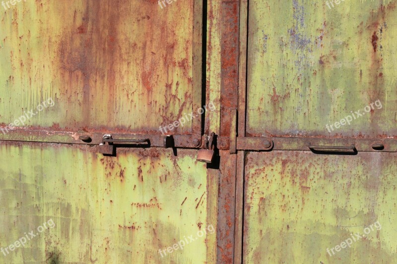 Door Industrial Iron Metal Old