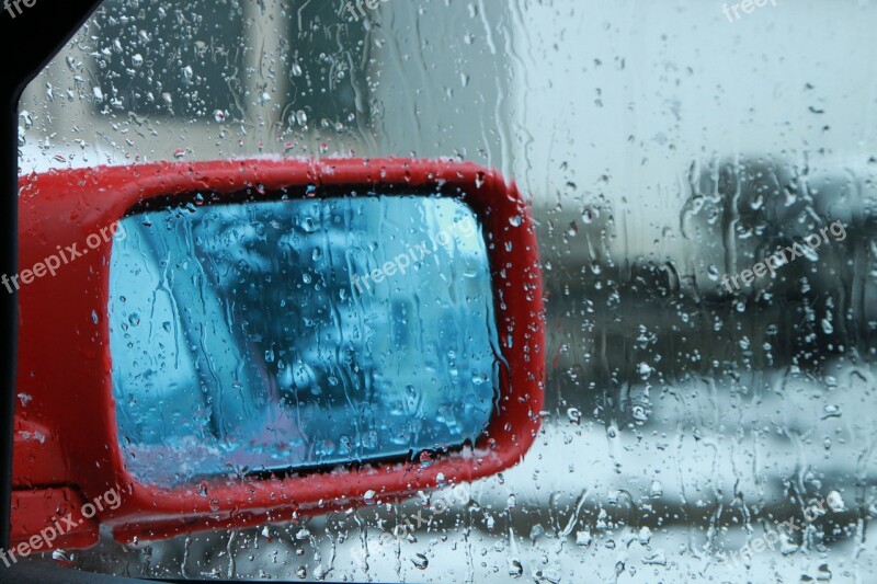 Blurred Car Dripping Droplets Foggy