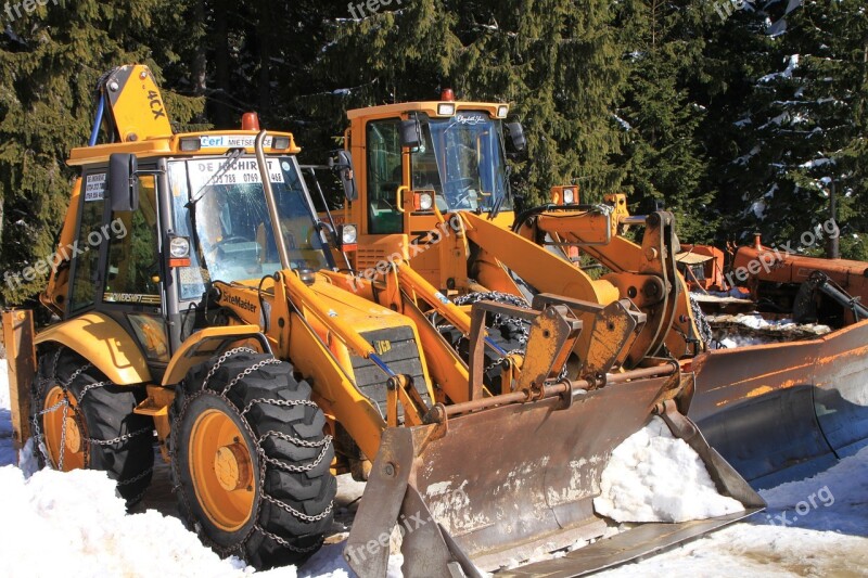 Backhoe Cold Digger Snowplow Loader