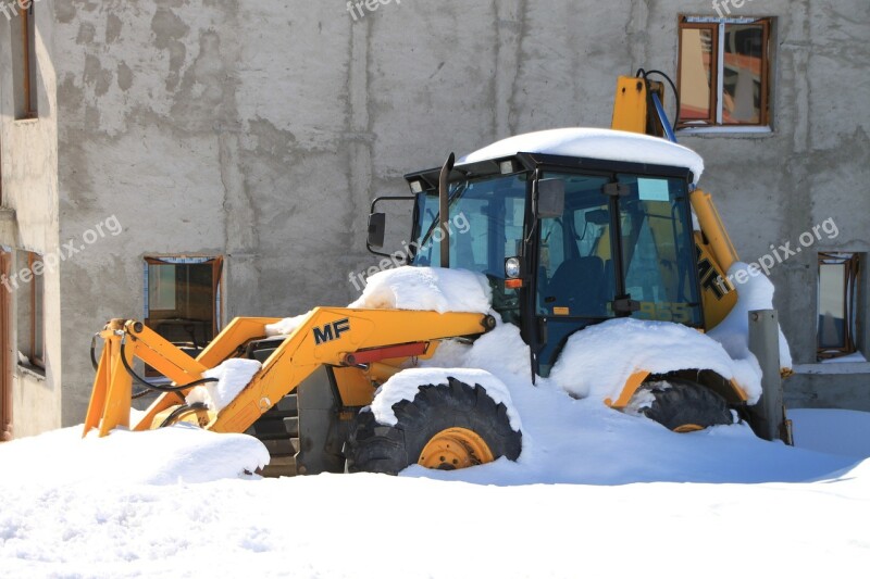 Backhoe Cold Digger Snowplow Loader