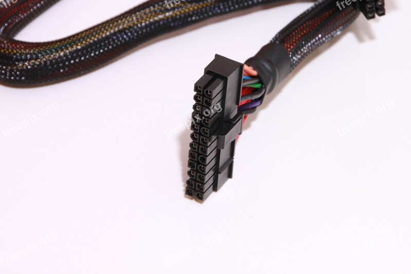 Atx Black Cables Computers Connectors