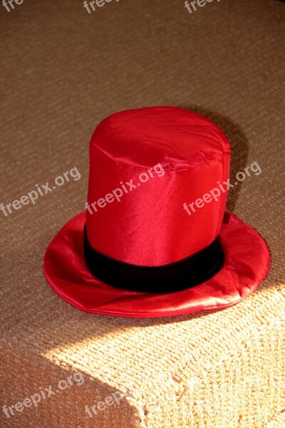 Bright Carnival Clown Hat Red