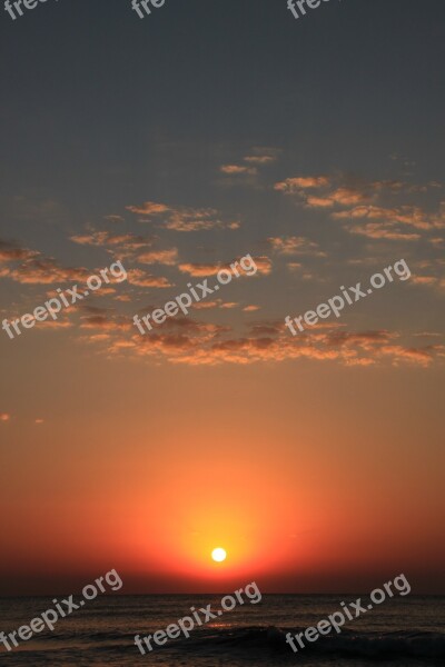 Black Dark Landscape Morning Orange