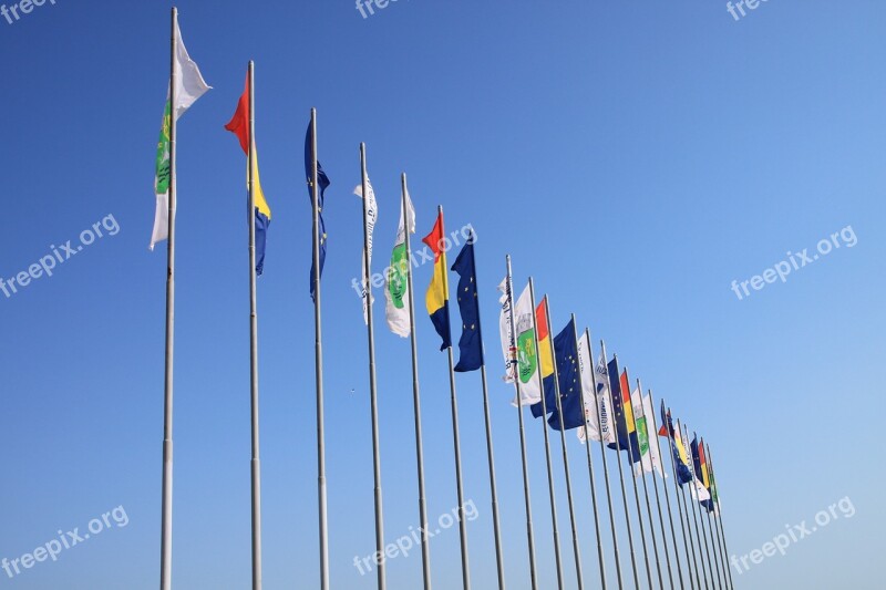 Beach Colored Country Flags Neptune