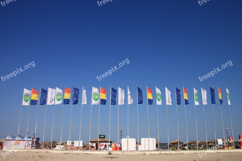 Beach Colored Country Flags Neptune