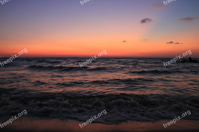 Beach Before Blue Morning Reflection