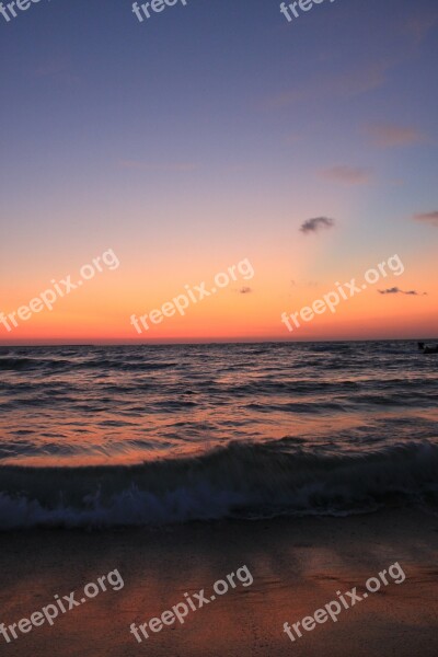 Beach Before Blue Morning Reflection