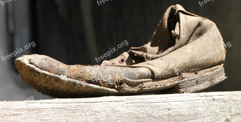 Damage Dirty Old Rusty Shoes