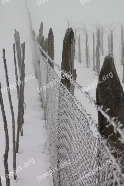 Cold Fence Frozen Iron White