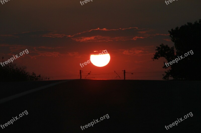 Down Melting Orange Red Road