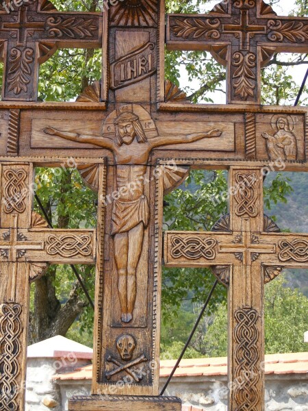 Crucifix Monastery Religion Sculpture Trinity