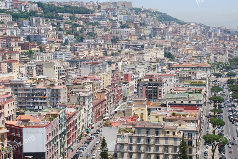 Buildings City Crowded Italy Naples