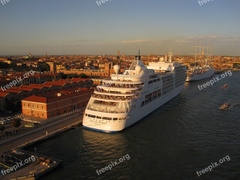 Buildings City Italy Sunset Venice