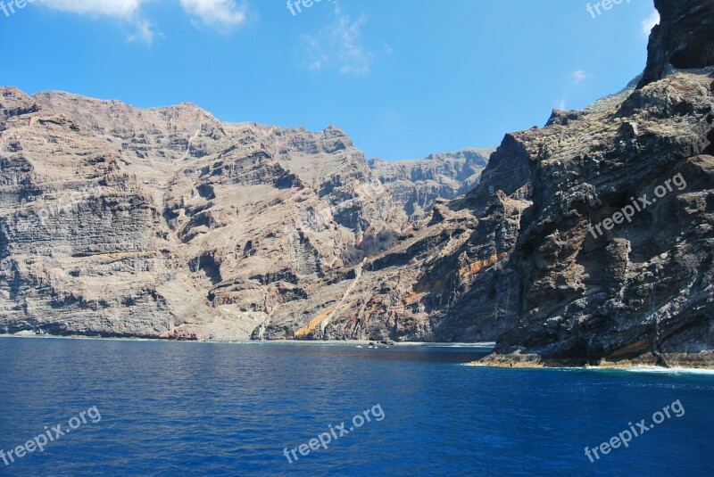 Canary Cliffs Coastline Islands Mountain