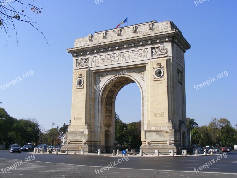 Arch Bucharest History Triumph Triumphal