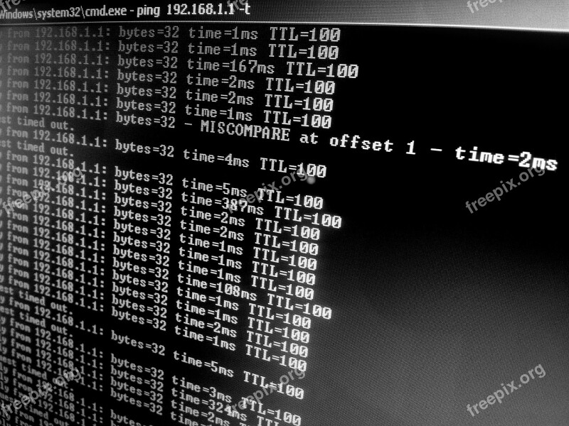 Command Internet Data Lan Network Ping