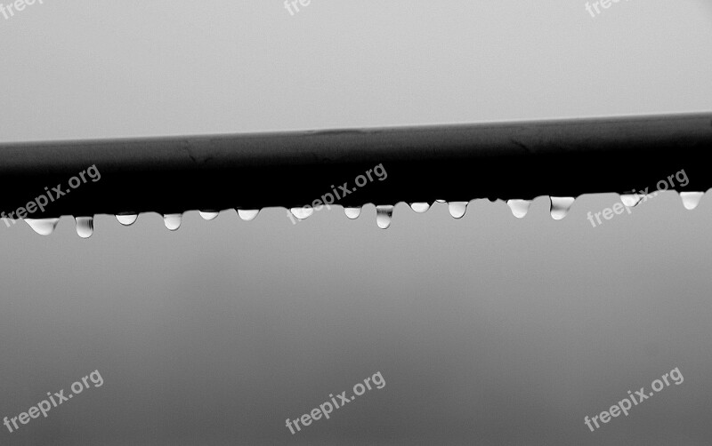 Bar Droplets Drops Metal Water